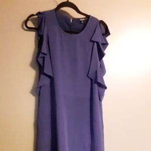 Madewell Purple Dress with Flutter Butterfly Sleeves, Size S